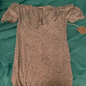 Brand new- off the shoulder Bodycon Sage Floral dress
